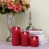 Wholesale battery powered reusable moving flame wick electronic flameless led red window candle - Image 2