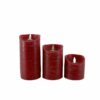 Wholesale battery powered reusable moving flame wick electronic flameless led red window candle