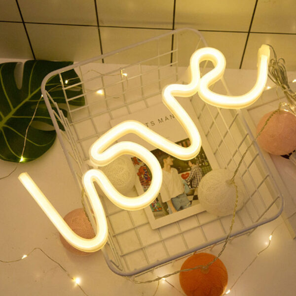 Love letter high quality plastic desktop cafe acrylic custom led neon lights - Image 4