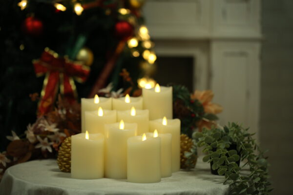 White battery led flame candle electrical led candle with flickering flame - Image 2