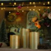 Golden spray paint mini restaurant led candles flameless moving wick led candle - Image 6