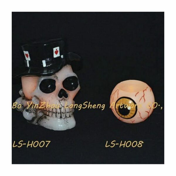 Halloween decoration skull led wax candle light - Image 2