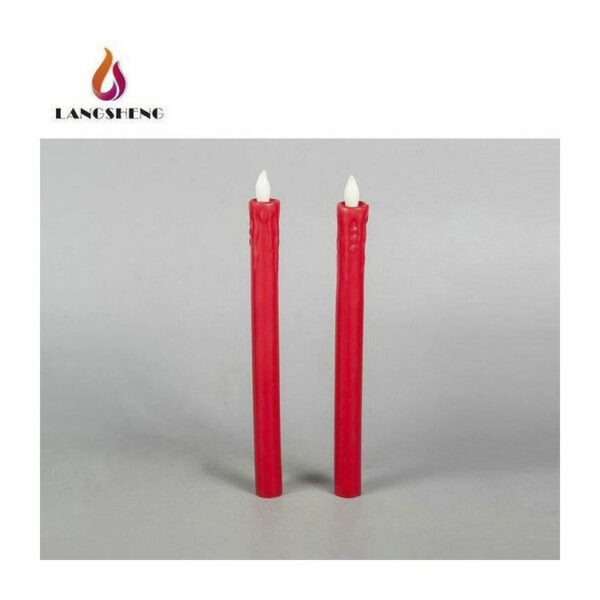 Wholesale Custom design table dinner 8 inch battery operated flicker led taper long household candles - Image 2