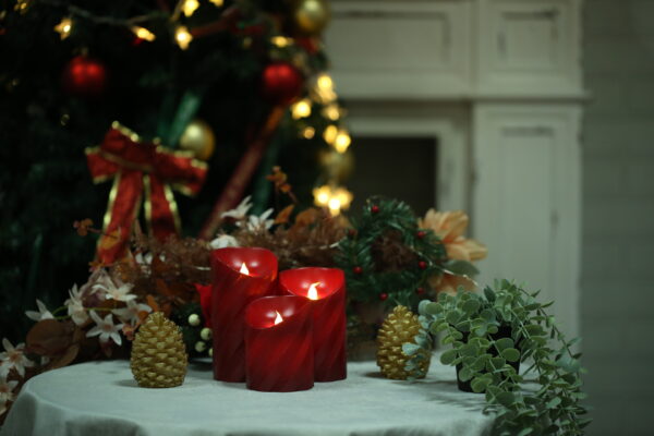 Christmas decoration led candle red electric pillar candle wedding  led candle - Image 2