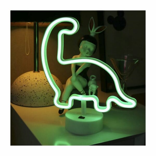 Dinosaur green light wholesale custom acrylic portable decorative led neon sign