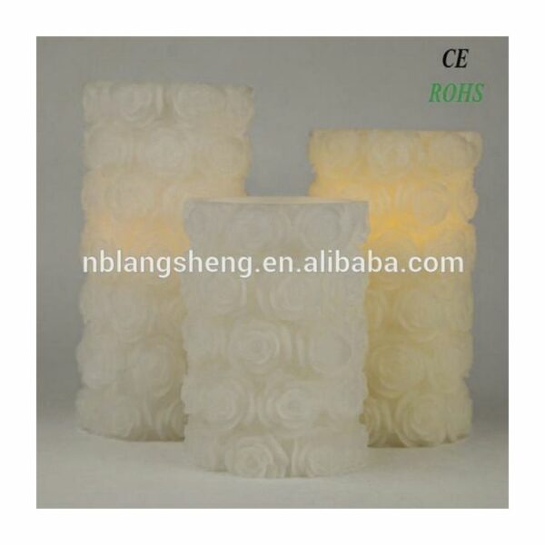 Wedding candle carved with rose,romantic candle - Image 2