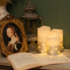 Wholesale embedded string lights rope timer led wax candles set with remote - Image 4
