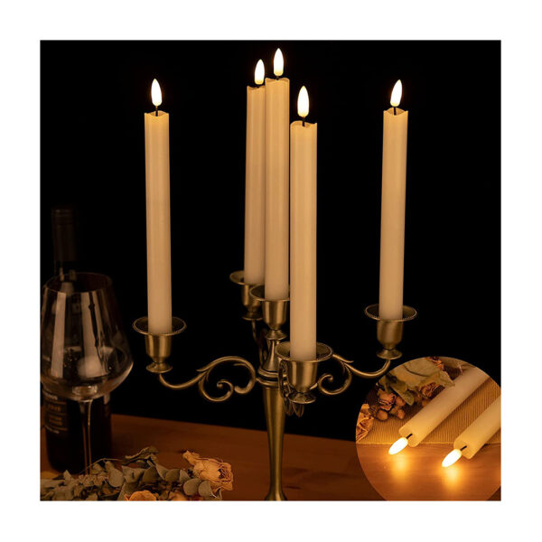 5 pack flameless moving candles battery operated led candle with remote