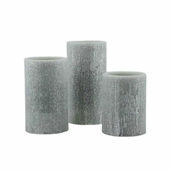 Grey flameless candle light with glitter