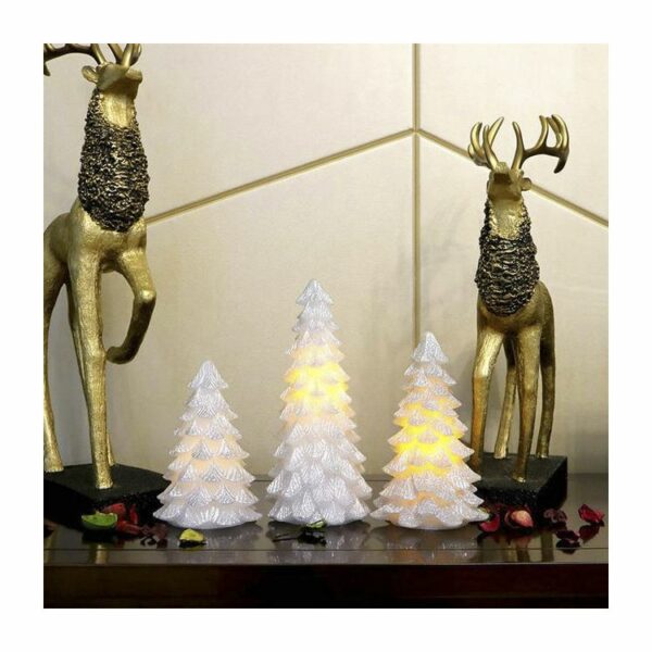 Battery wax wireless christmas tree shape led flameless party christmas candle light