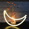 USB Battery Powered moon shape shop outdoor open acrylic wedding neon sign custom - Image 3