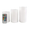 New arrival color change rustic moving wick led flameless candle set