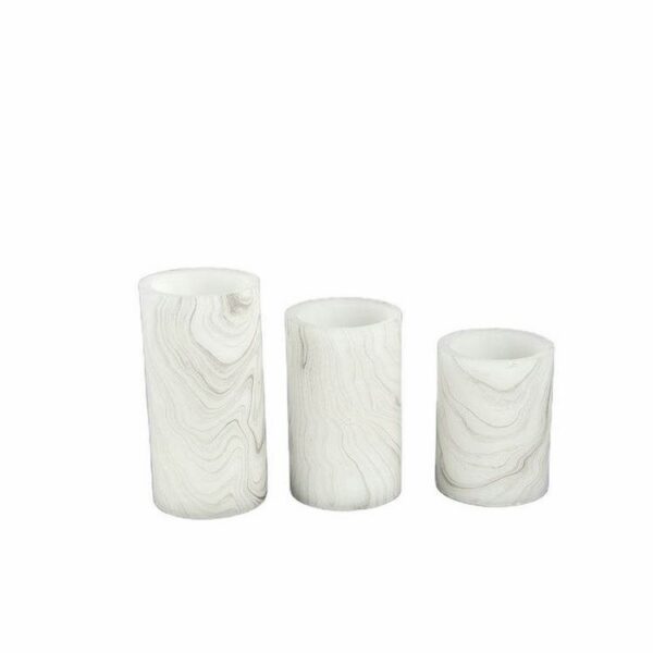 Cheap excellent unique concrete marble led electric battery operated wax candles with decal