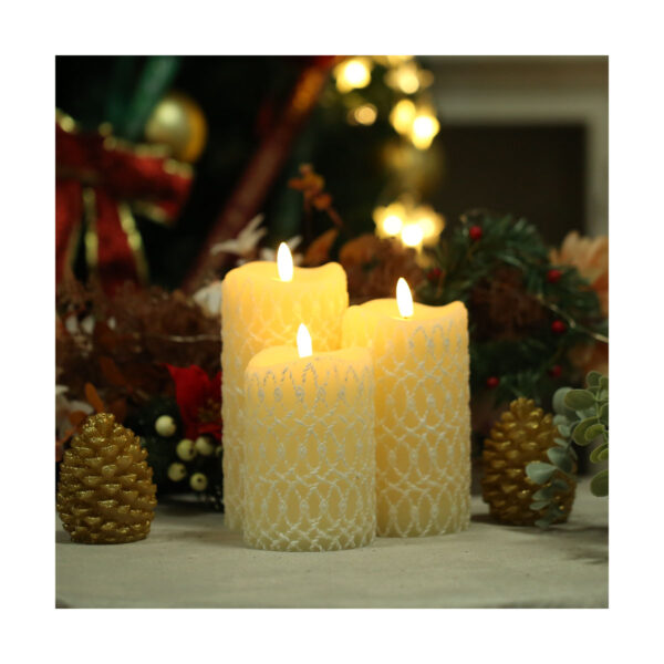 Artificial electric candle lights flicker real paraffin wax flickering led candle