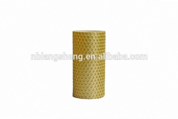 LED candle with honeycomb surface,golden color - Image 5