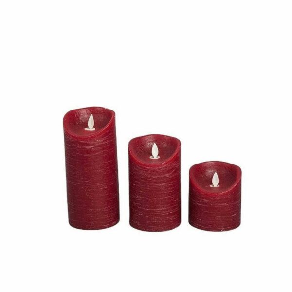 Custom made home decoration dancing red moving wick flameless candle