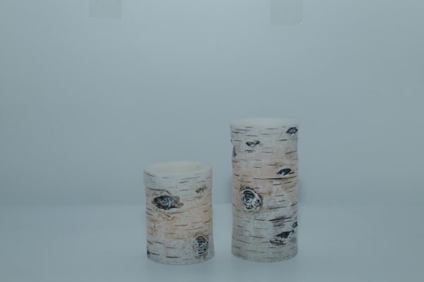 Amazon best selling real wax pillar flickering flameless birch bark set battery led candles - Image 6