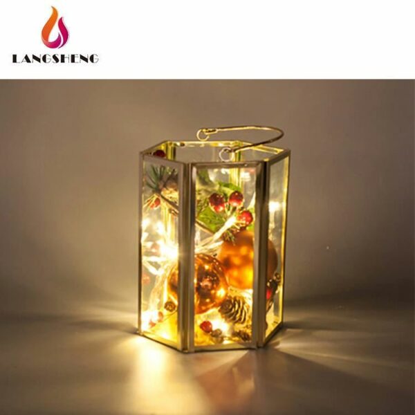 Wholesale factory direct sales fashionable led Christmas metal lantern - Image 3