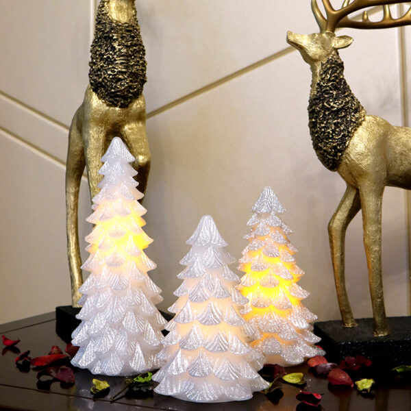 Battery wax wireless christmas tree shape led flameless party christmas candle light - Image 2