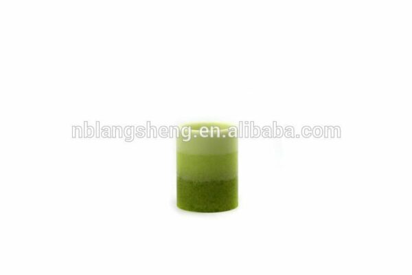 Green flat top LED candle with mottled surface,party candle,ombre finish - Image 3