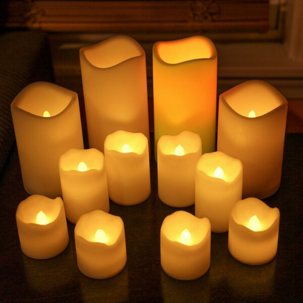 Wholesale home decoration wax smokeless flameless moving wick pillar led electric candles with timer - Image 6