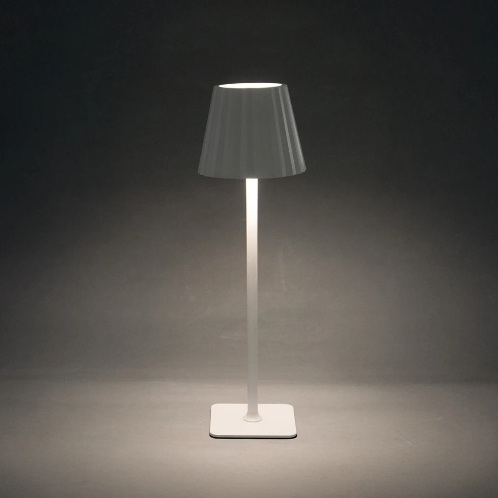 Portable LED Cordless Table Lamp Touch Dimming Night Lamp with ABS Body for Bedrooms DC Power Supply