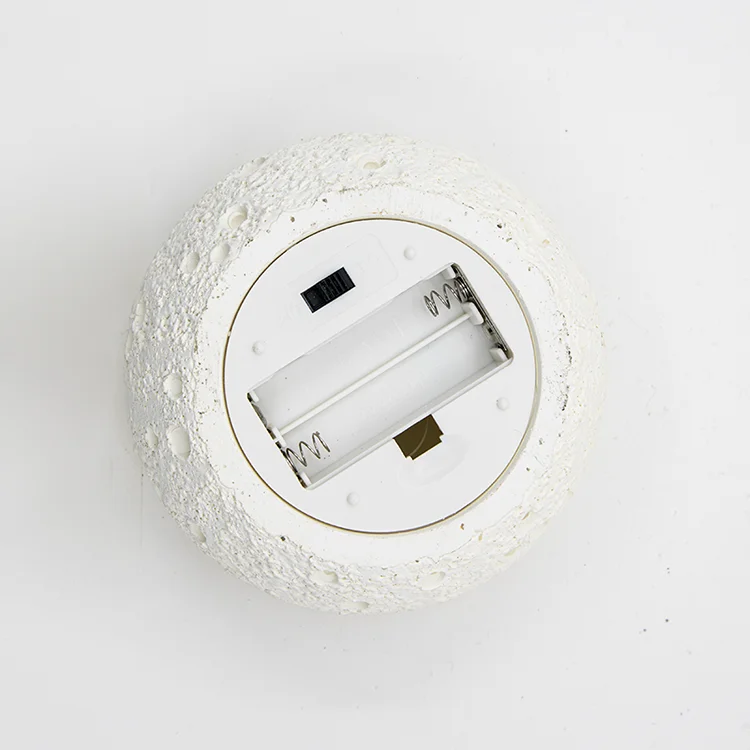 LED Electronic Candle Battery Operated Flickering Flameless Cement Led Candle of a Gypsum Bullet Head with a Crater Surface