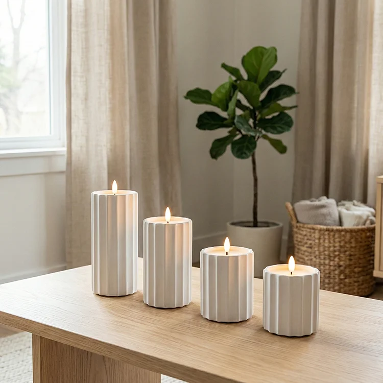 Vertical Rhombus-shaped Gypsum Bullet-shaped LED Candle LED Electronic Candle