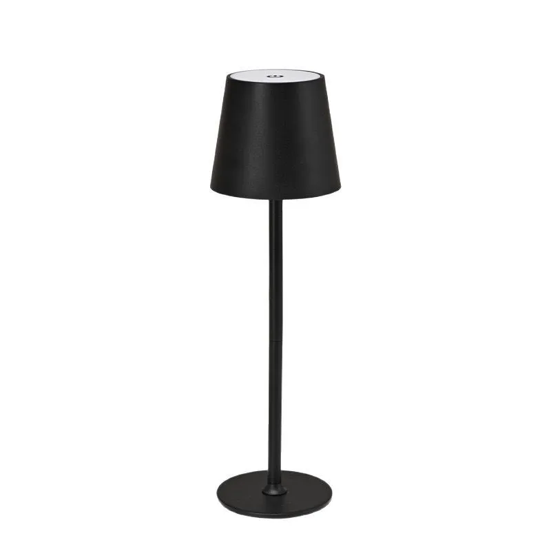 Modern Cordless Night Lamp Rechargeable Touch Dimming Portable  Metal Shell Table Lamp