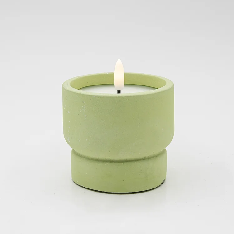 High Quality Widely Scented Wax Candles Gift Sets Hourglass Shaped Cement Led Candle Battery Operated