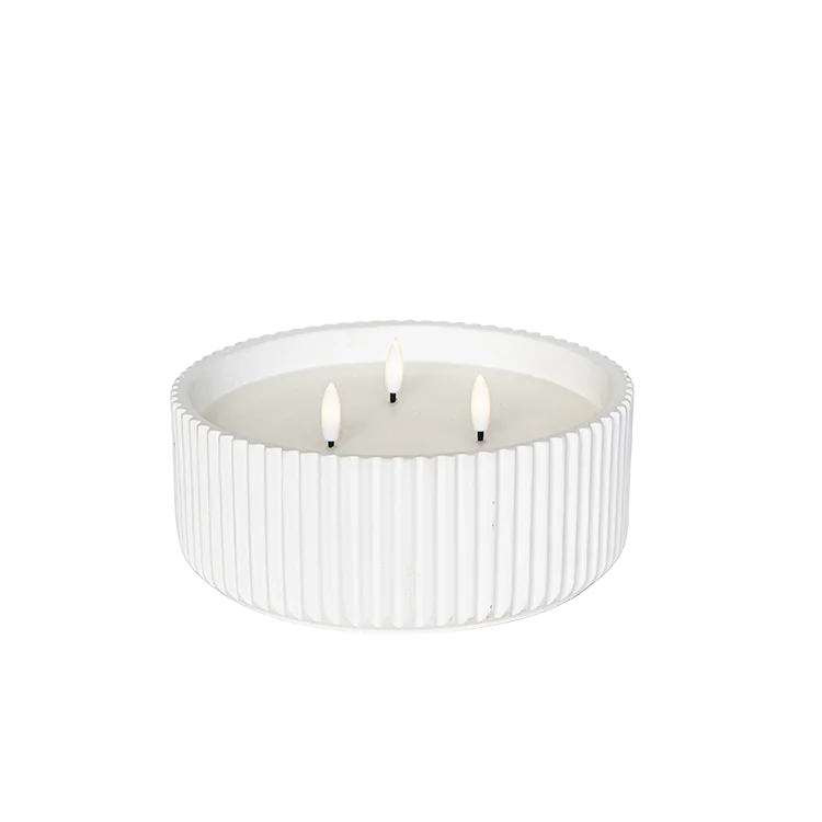Wholesale Custom Logo Modern Concrete Casing LED Flameness Electronic Candle for Christmas Wedding and Home Decoration