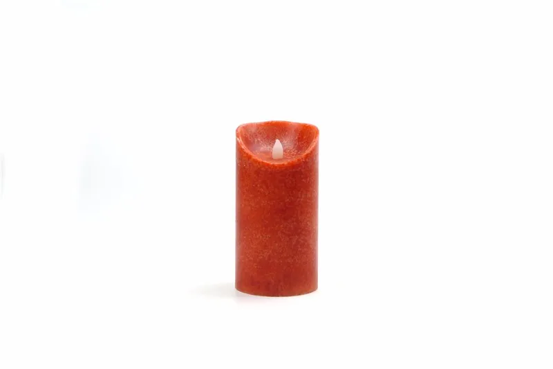 Red LED Candle with Mottled Surface,melted Top,2AA Battery,,high Quality
