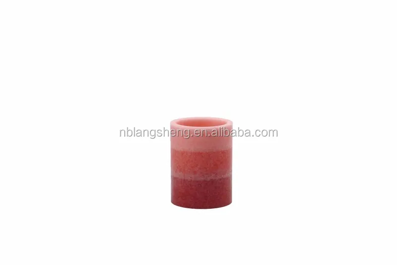 Red Flat Top LED Candle with Mottled Surface,party Candle,ombre