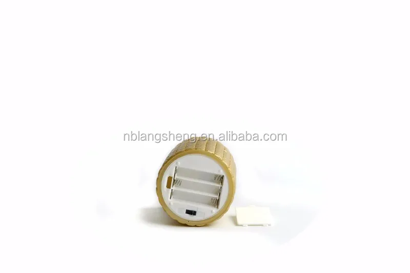 LED Mosaic Candle with Golden Paint
