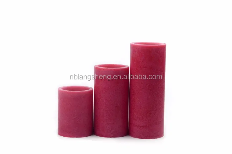 Red LED Candle with Mottled Surface,flat Top,party Candle