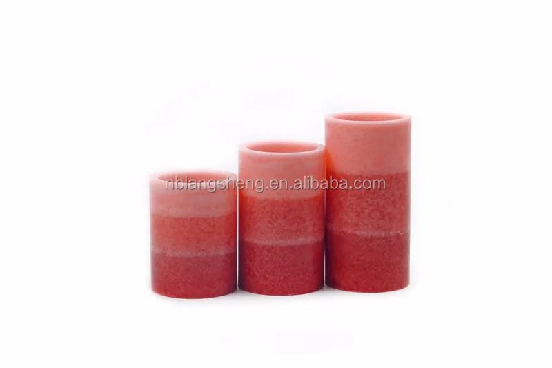 Red Flat Top LED Candle with Mottled Surface,party Candle,ombre