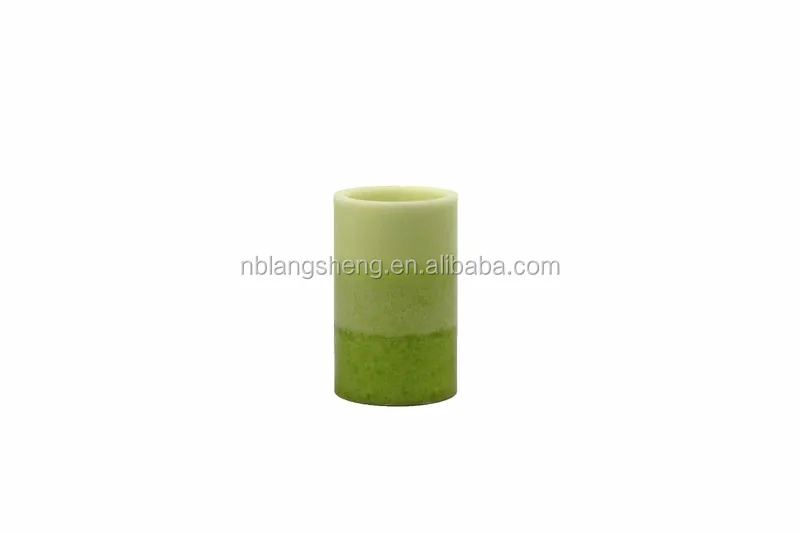 Green Flat Top LED Candle with Mottled Surface Party Candle