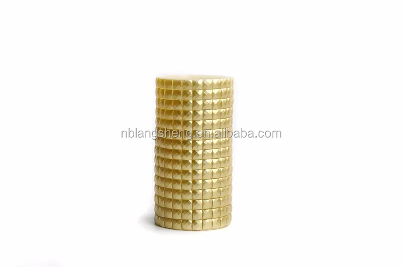 LED Mosaic Candle with Golden Paint