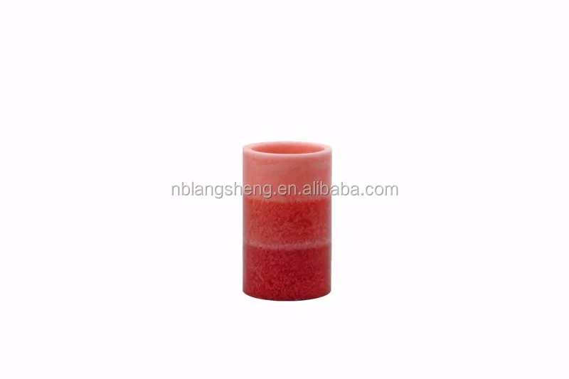 Red Flat Top LED Candle with Mottled Surface,party Candle,ombre