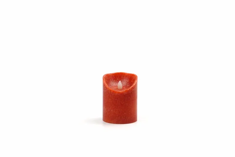 Red LED Candle with Mottled Surface,melted Top,2AA Battery,,high Quality