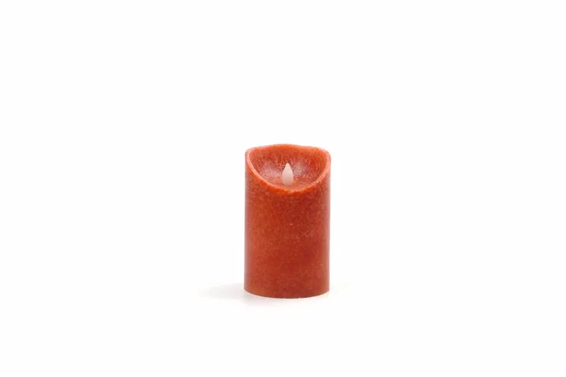 Red LED Candle with Mottled Surface,melted Top,2AA Battery,,high Quality