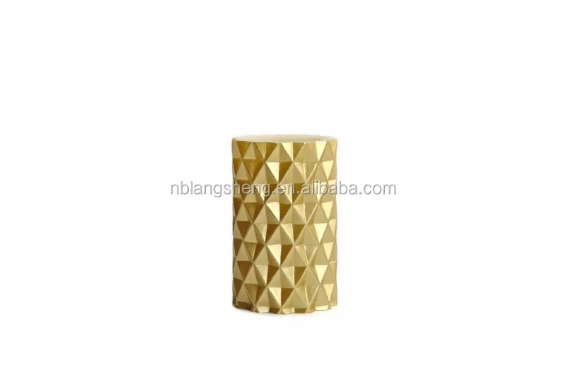 LED Candle with Concave Pyramid,golden Color