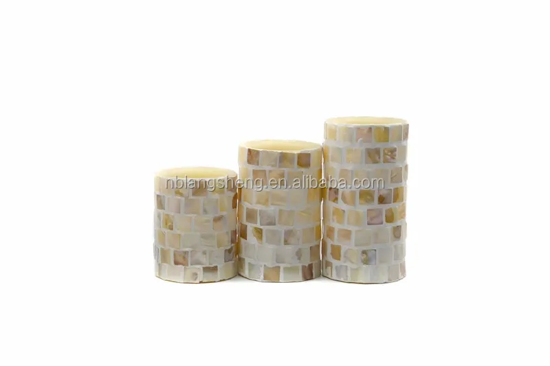 LED Mosaic Candle with Insert