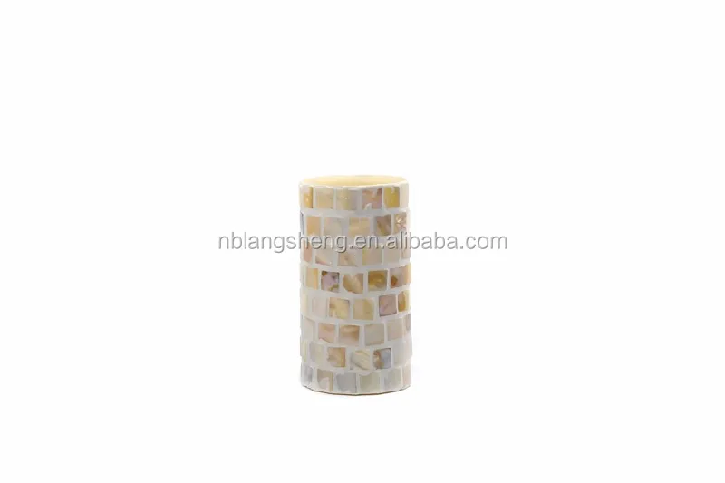 LED Mosaic Candle with Insert