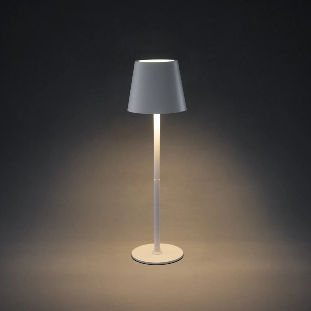 Modern Cordless Night Lamp Rechargeable Touch Dimming Portable  Metal Shell Table Lamp