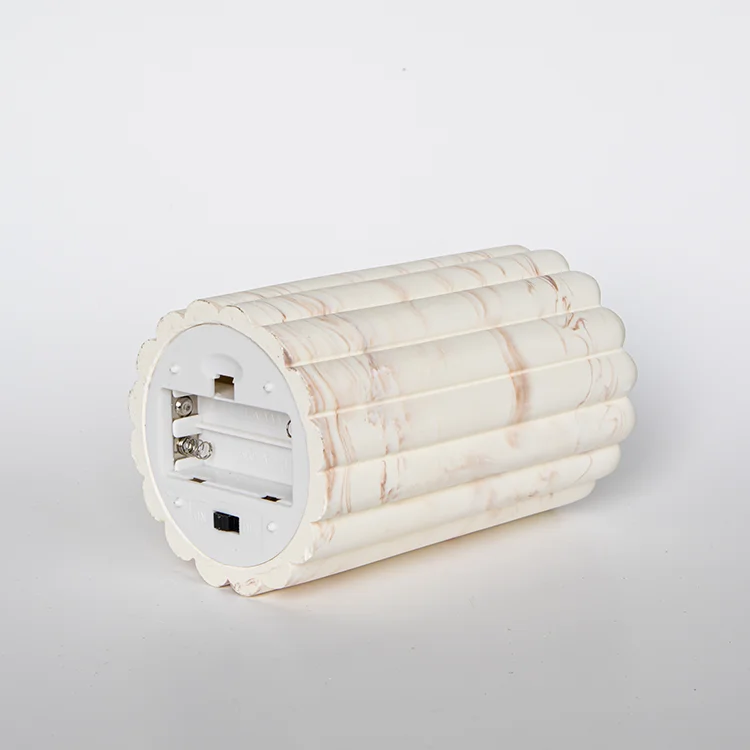 Fence-shaped Gypsum Water Transfer Bullet-shaped LED Candle LED Electronic Candle