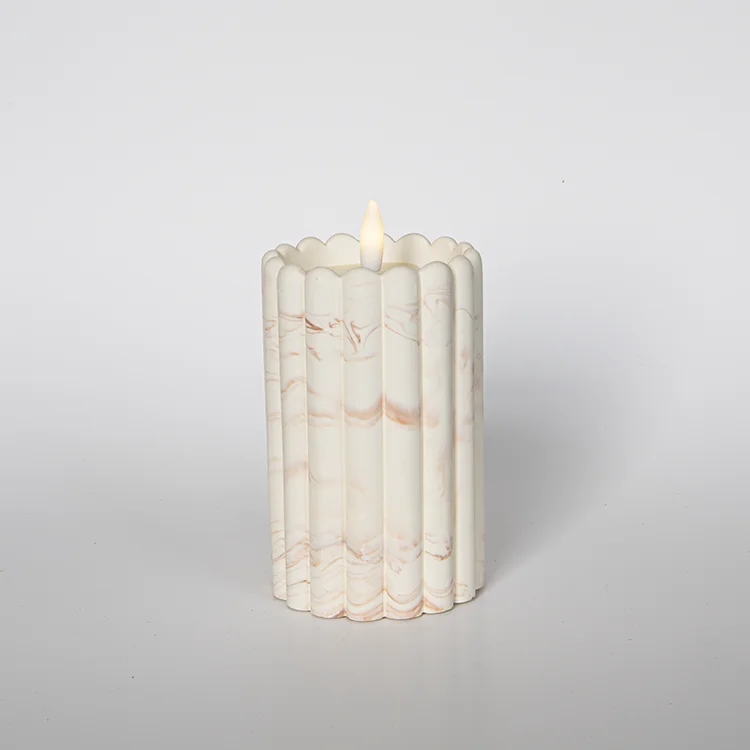 Fence-shaped Gypsum Water Transfer Bullet-shaped LED Candle LED Electronic Candle