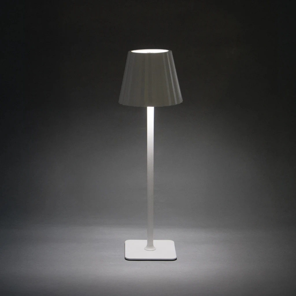 Portable LED Cordless Table Lamp Touch Dimming Night Lamp with ABS Body for Bedrooms DC Power Supply