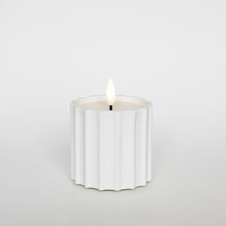 Vertical Rhombus-shaped Gypsum Bullet-shaped LED Candle LED Electronic Candle