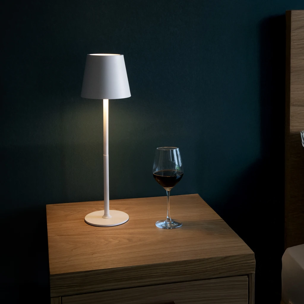 Modern Cordless Night Lamp Rechargeable Touch Dimming Portable  Metal Shell Table Lamp